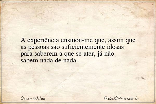 Frase de Oscar Wilde