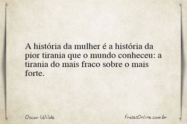 Frase de Oscar Wilde