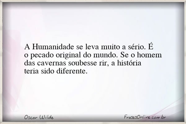 Frase de Oscar Wilde