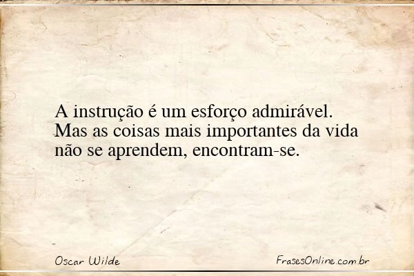 Frase de Oscar Wilde
