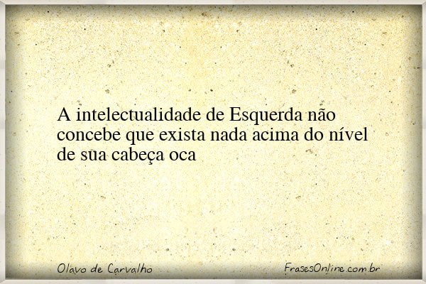 Frase de Olavo de Carvalho