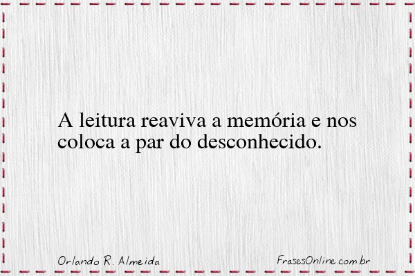 Frase de Orlando R. Almeida