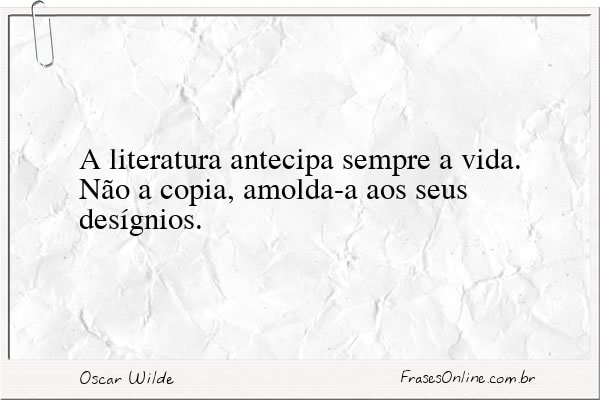 Frase de Oscar Wilde