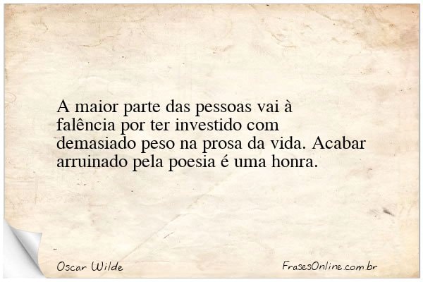 Frase de Oscar Wilde