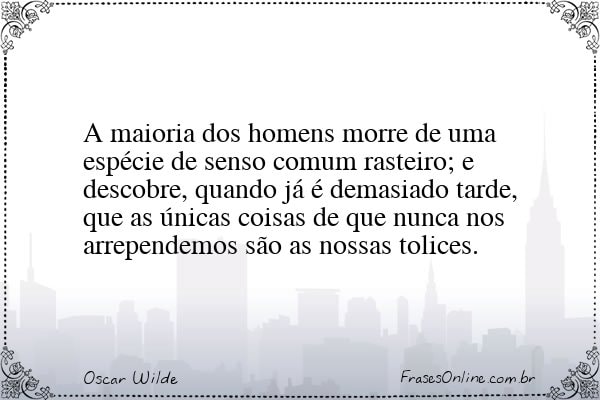Frase de Oscar Wilde