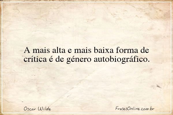 Frase de Oscar Wilde
