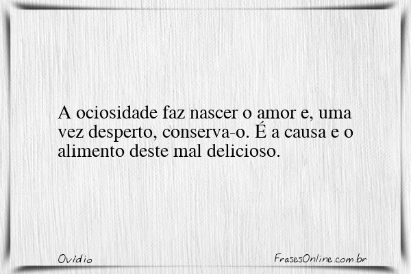 Frase de Ovídio