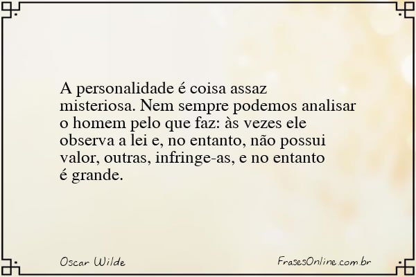 Frase de Oscar Wilde