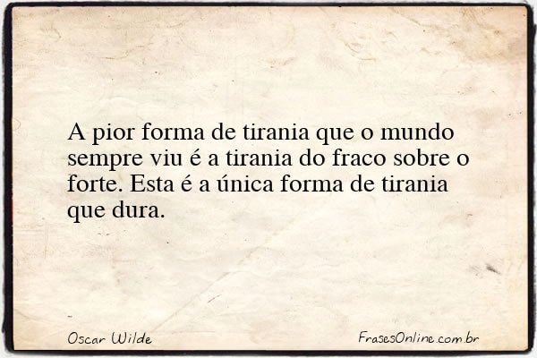 Frase de Oscar Wilde