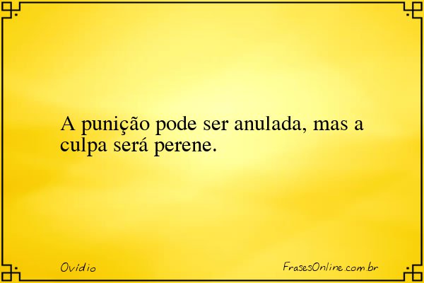 Frase de Ovídio