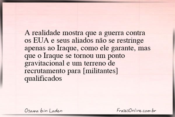 Frase de Osama bin Laden