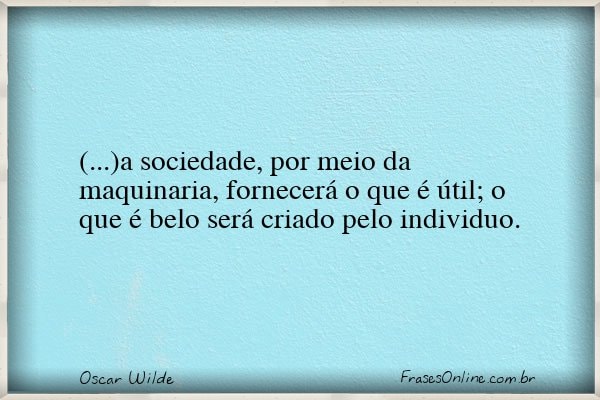 Frase de Oscar Wilde