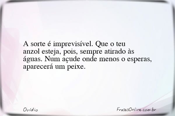 Frase de Ovídio