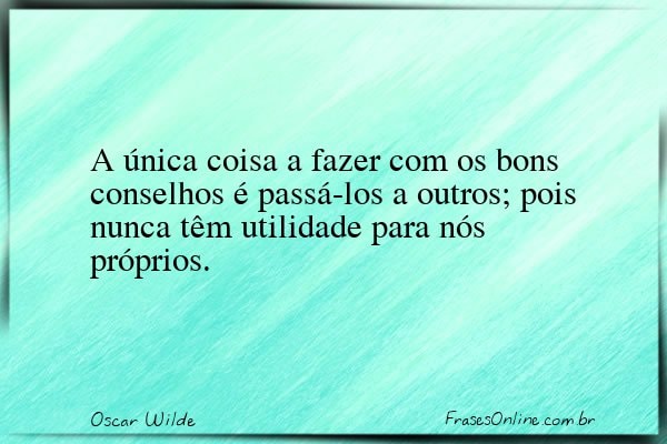 Frase de Oscar Wilde