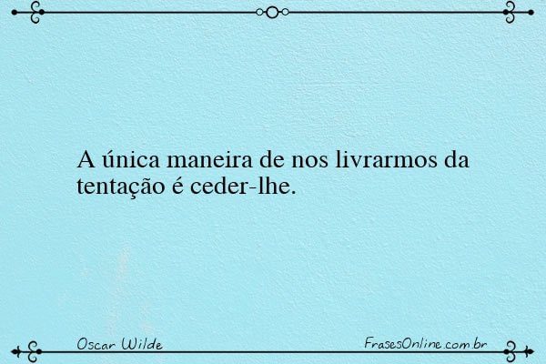 Frase de Oscar Wilde