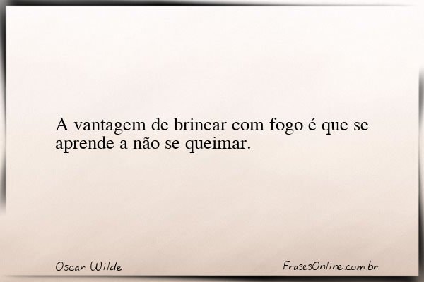 Frase de Oscar Wilde