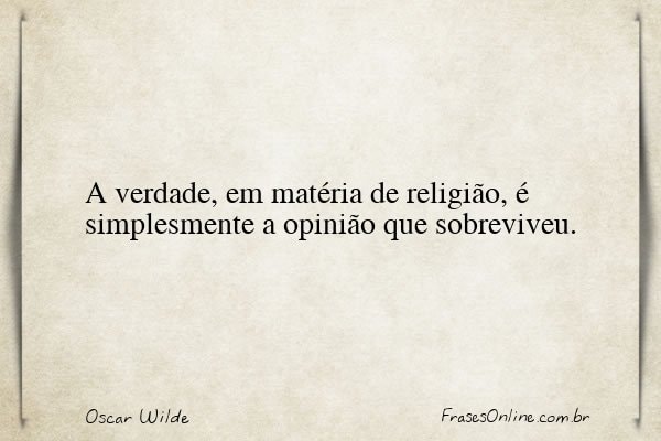 Frase de Oscar Wilde