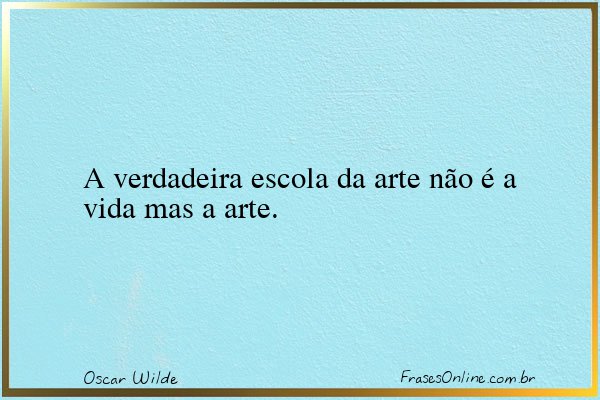 Frase de Oscar Wilde