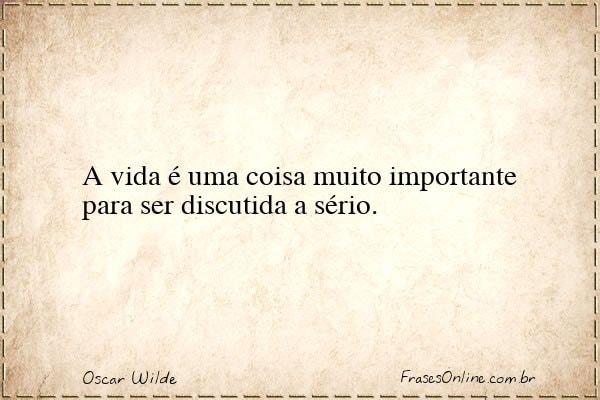 Frase de Oscar Wilde