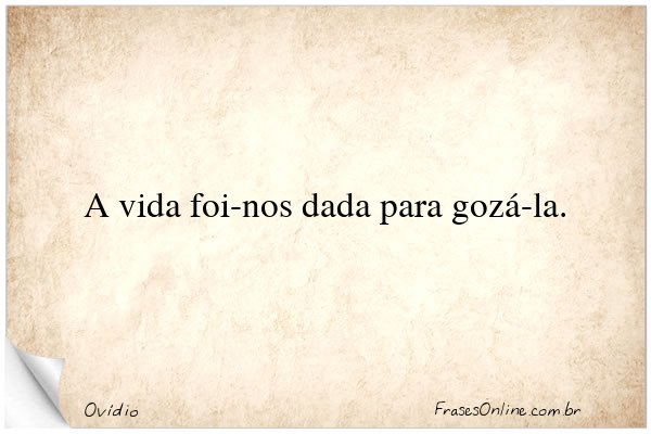 Frase de Ovídio