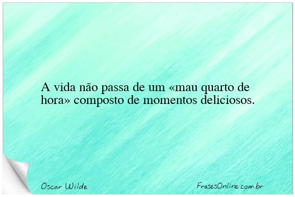Frase de Oscar Wilde