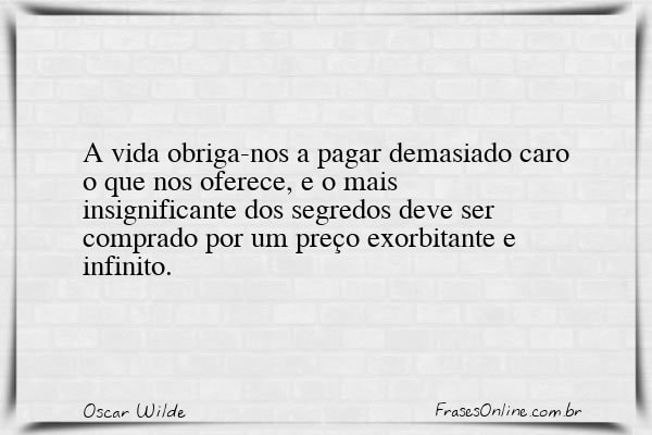 Frase de Oscar Wilde