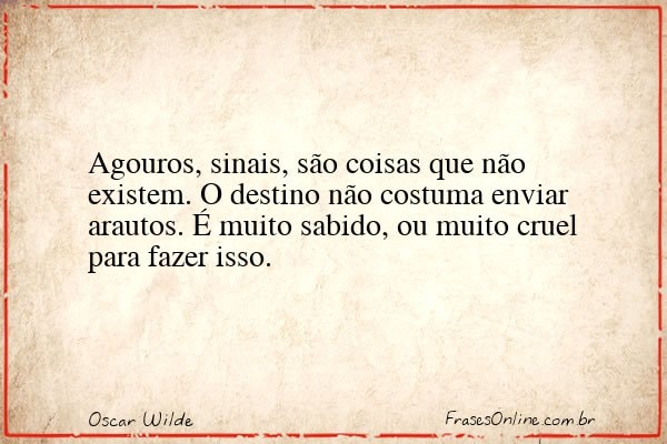 Frase de Oscar Wilde