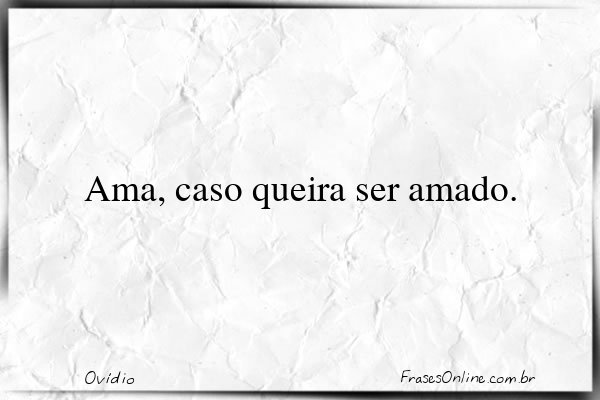 Frase de Ovídio