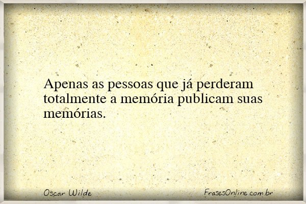 Frase de Oscar Wilde