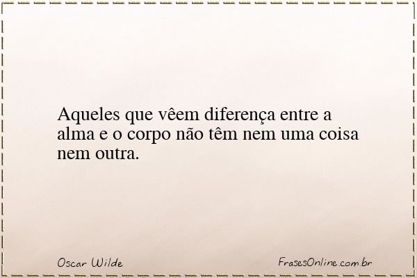 Frase de Oscar Wilde