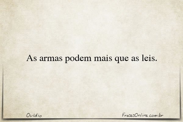 Frase de Ovídio