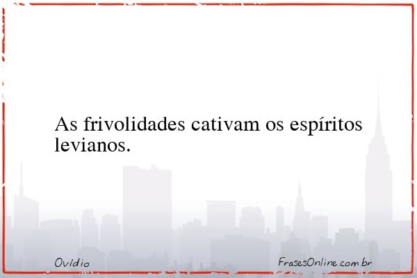 Frase de Ovídio
