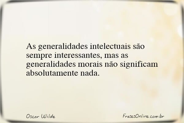 Frase de Oscar Wilde