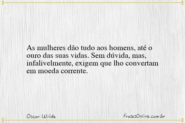 Frase de Oscar Wilde
