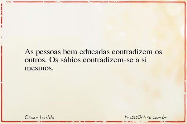 Frase de Oscar Wilde