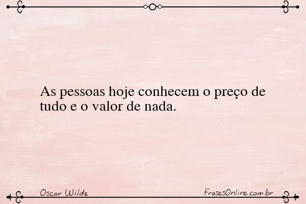 Frase de Oscar Wilde