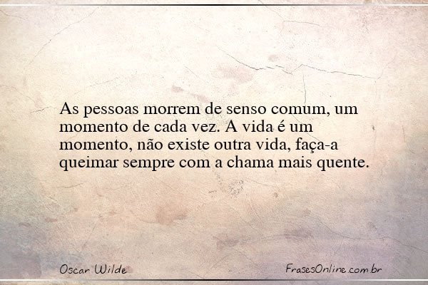 Frase de Oscar Wilde