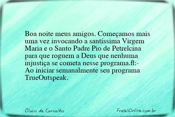 Frase de Olavo de Carvalho
