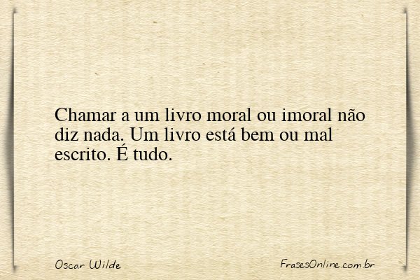 Frase de Oscar Wilde