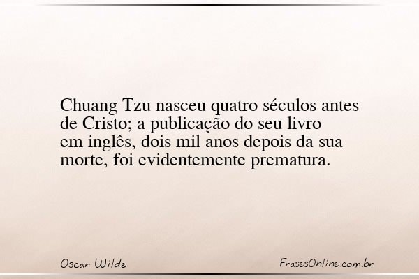 Frase de Oscar Wilde