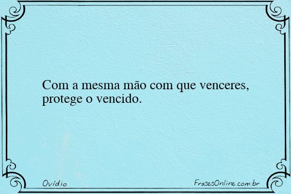 Frase de Ovídio