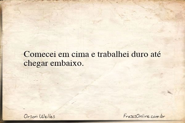 Frase de Orson Welles