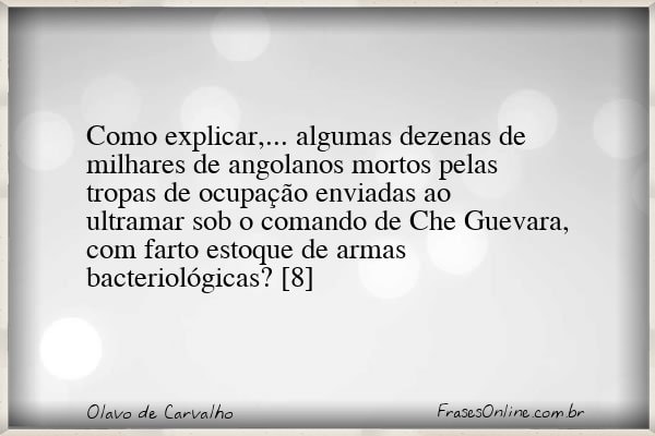 Frase de Olavo de Carvalho