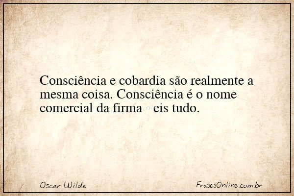Frase de Oscar Wilde