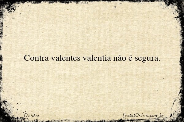 Frase de Ovídio