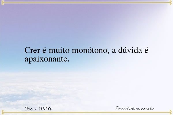 Frase de Oscar Wilde