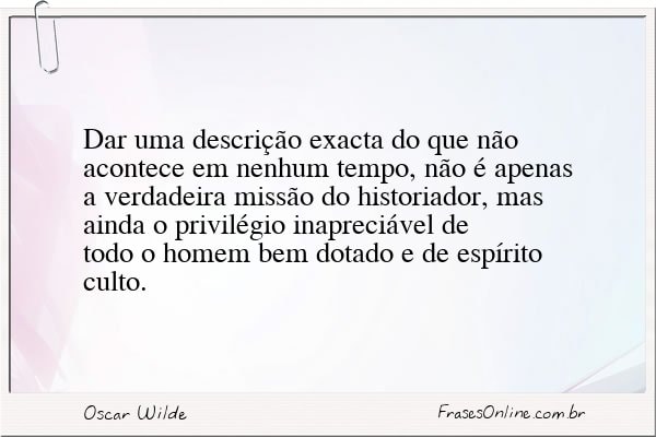 Frase de Oscar Wilde