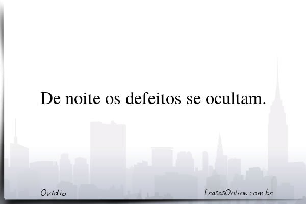 Frase de Ovídio