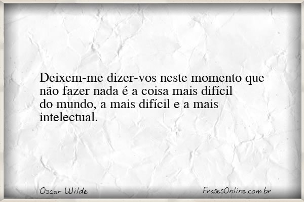 Frase de Oscar Wilde