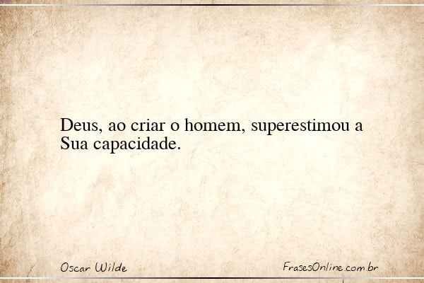 Frase de Oscar Wilde